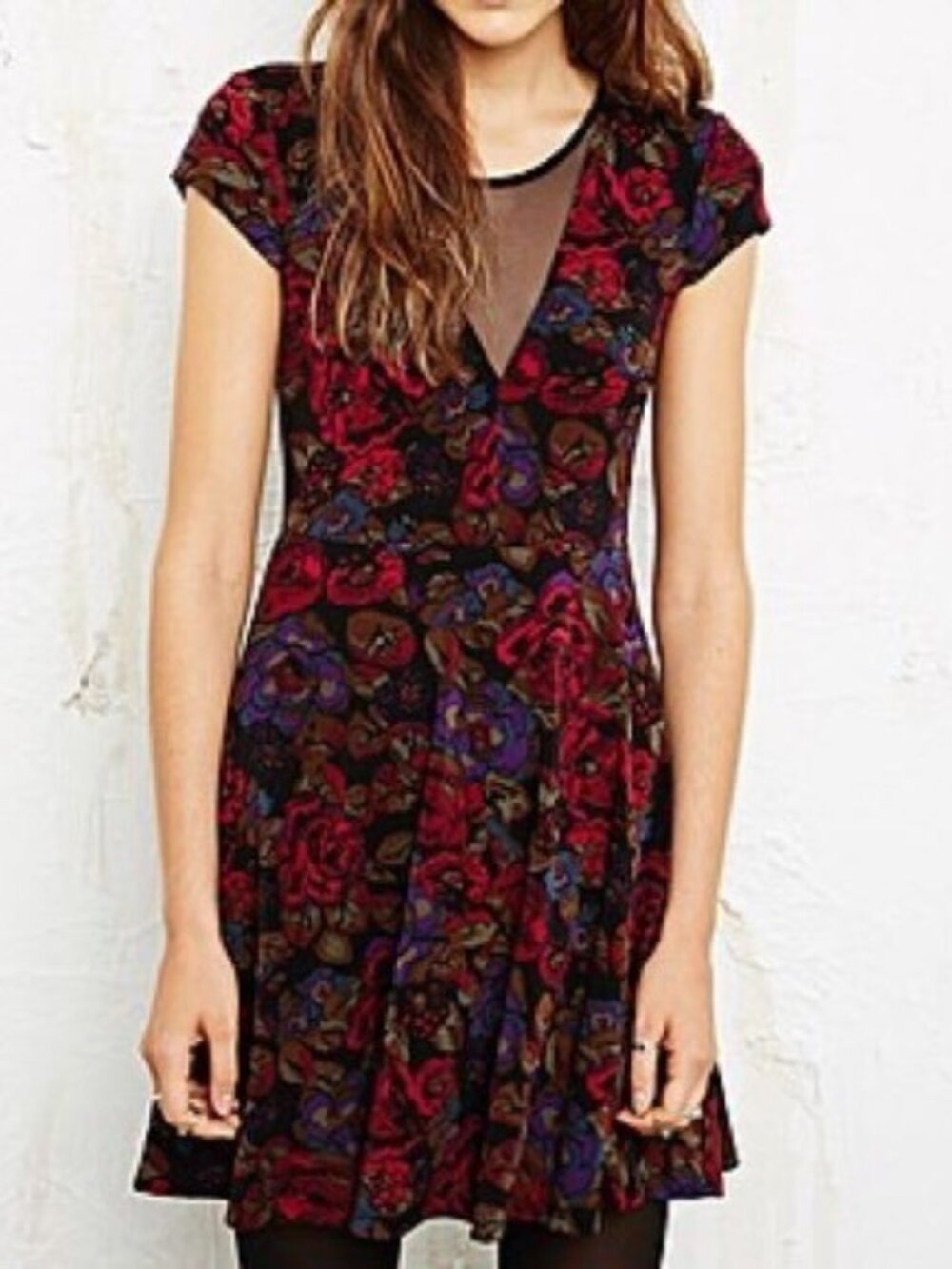 Kimchi Blue | Floral Skater Dress - Size Large